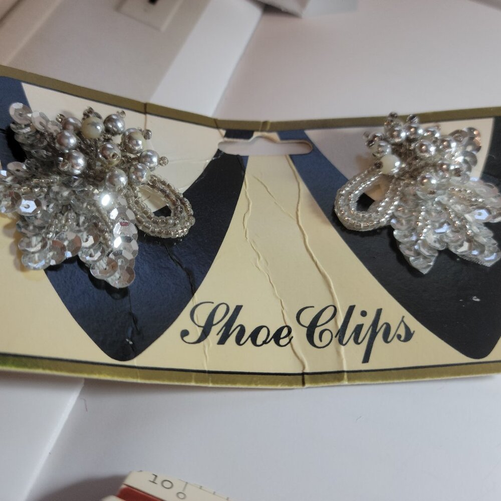 Shoe Clips Bridal Shoes Mother of the Bride Party Shoes Excellent Condition